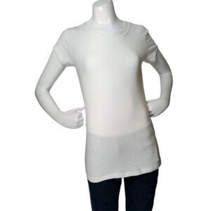 Classic Cream Short Sleeve Shirt - Cotton and Spandex Blend